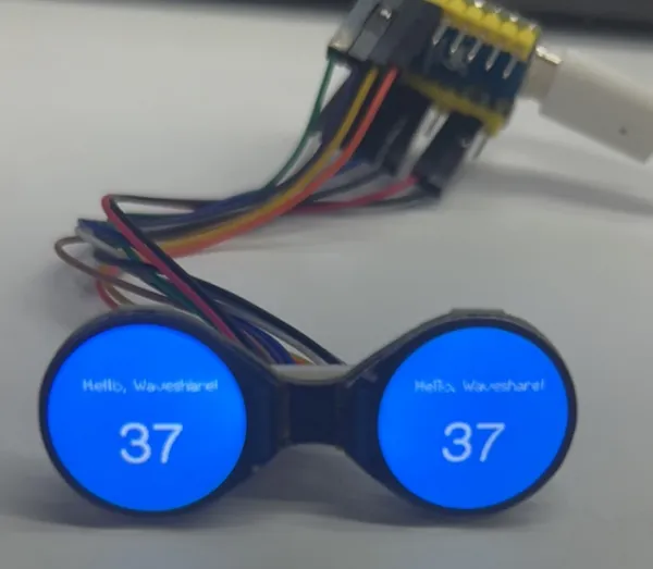 ESP32 Text and Two-Digit Number Display Effect