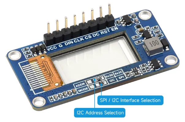0.96inch Transparent OLED Interfaces