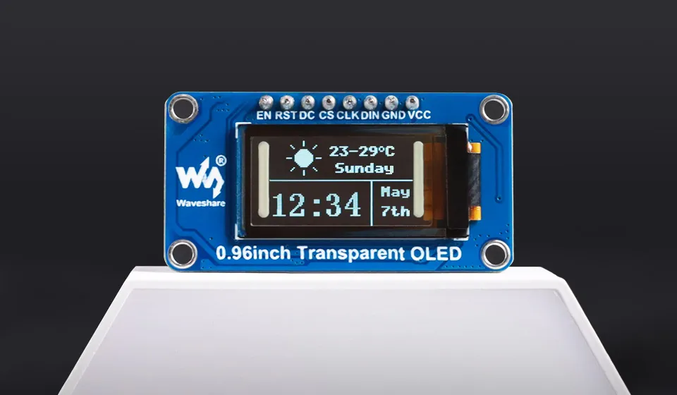 0.96inch Transparent OLED Demo