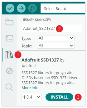 Install via library manager