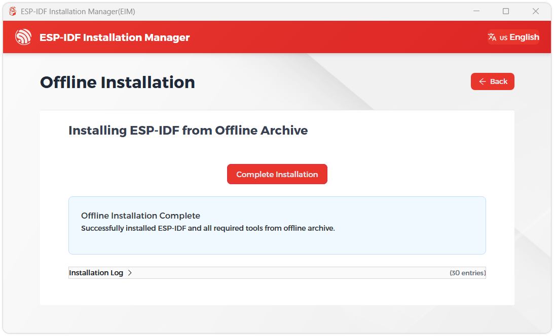 Installation successful