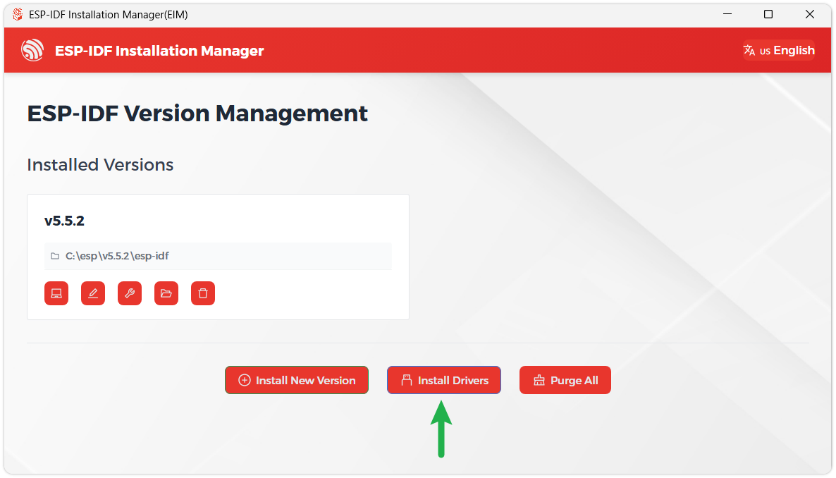 Installing drivers with ESP-IDF Installation Manager