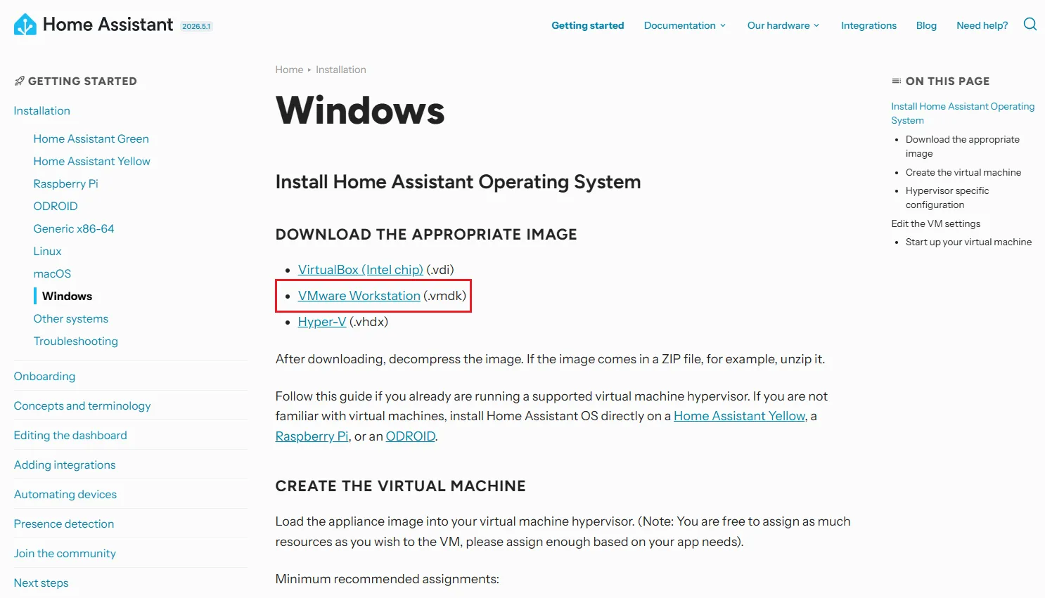 Home Assistant Download Page