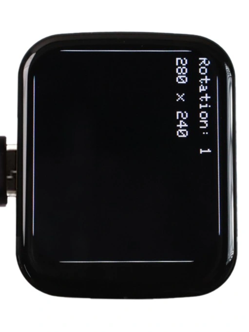 LCD showing the border and text in rotation 1