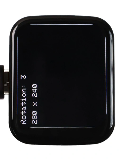LCD showing the border and text in rotation 3