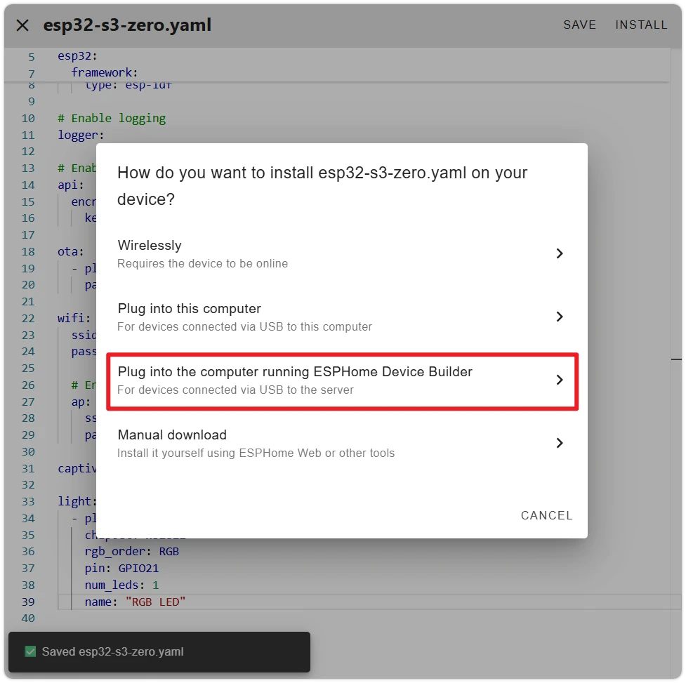 Select Server-side Flashing