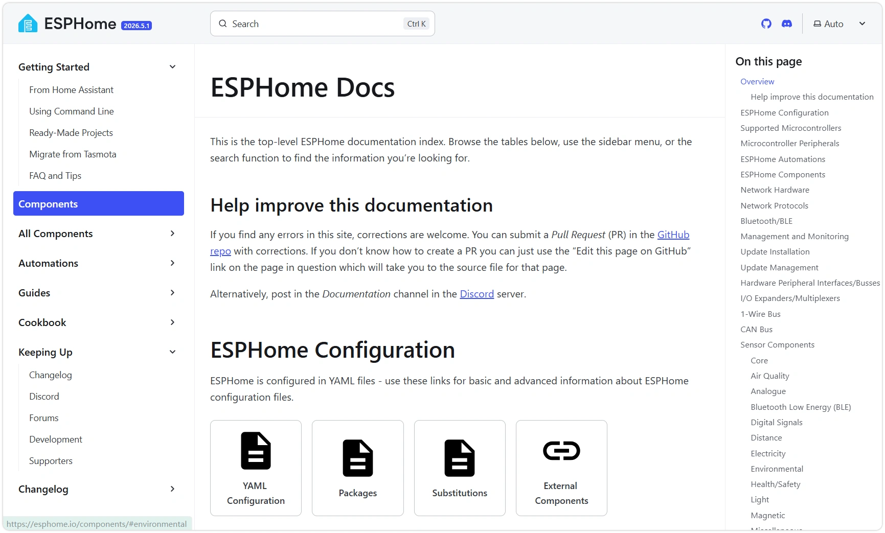 ESPHome Official Docs