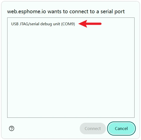 ESPHome Web Select Device