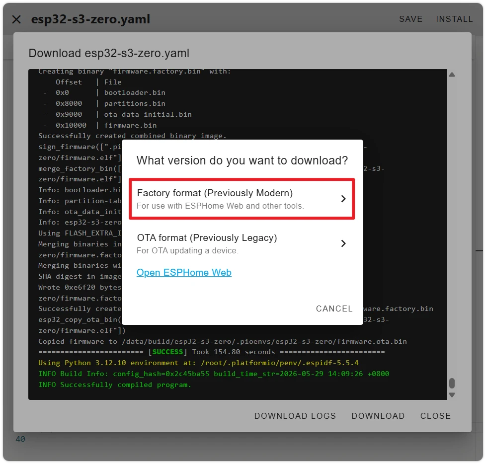 Select Firmware Version