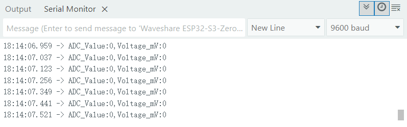 Run result - Serial monitor