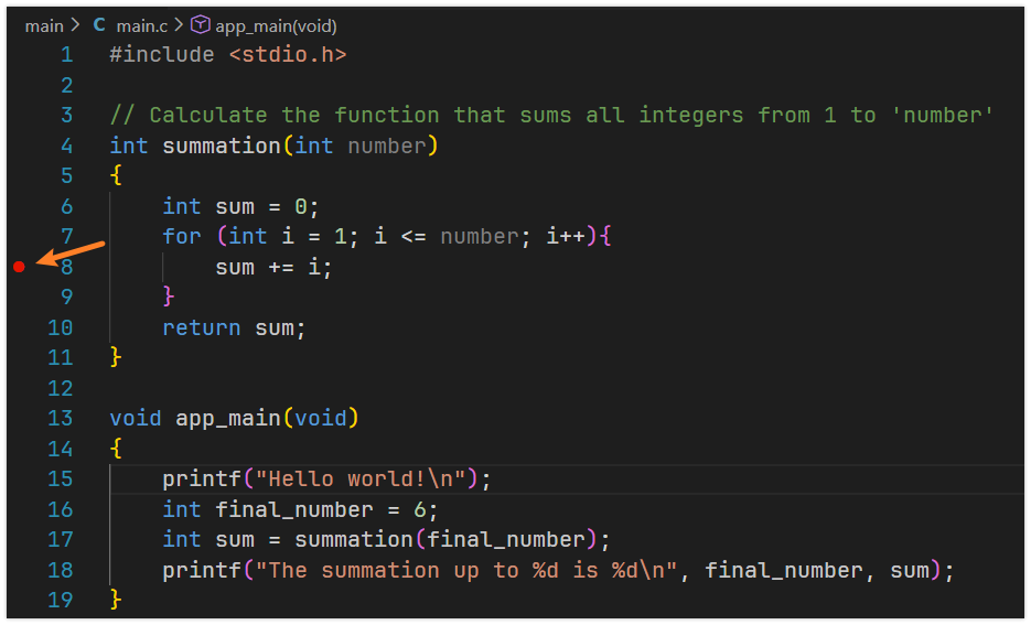 VS Code Set Breakpoint