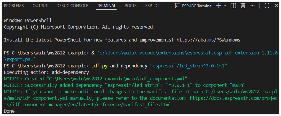 Execute Add Dependency Command