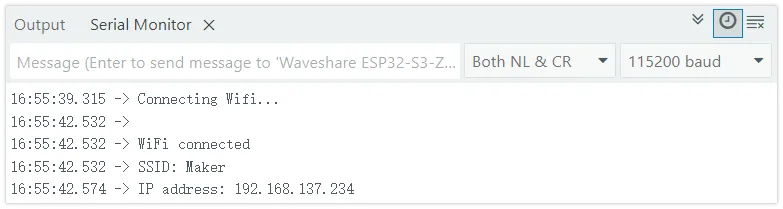 Example 3: Manage Multiple Wi-Fi Running Results