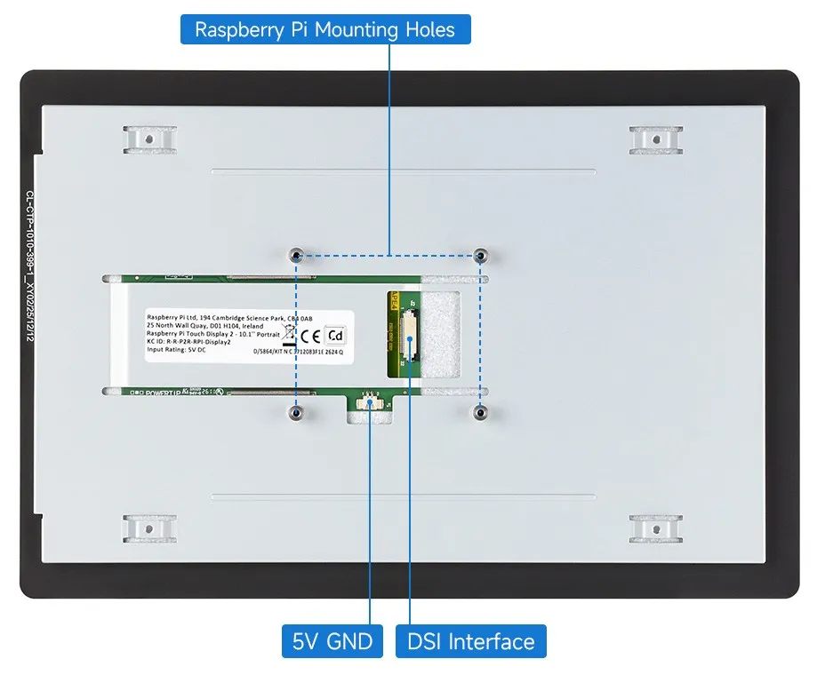 10.1inch Raspberry Pi Touch Display 2 Interface Overview