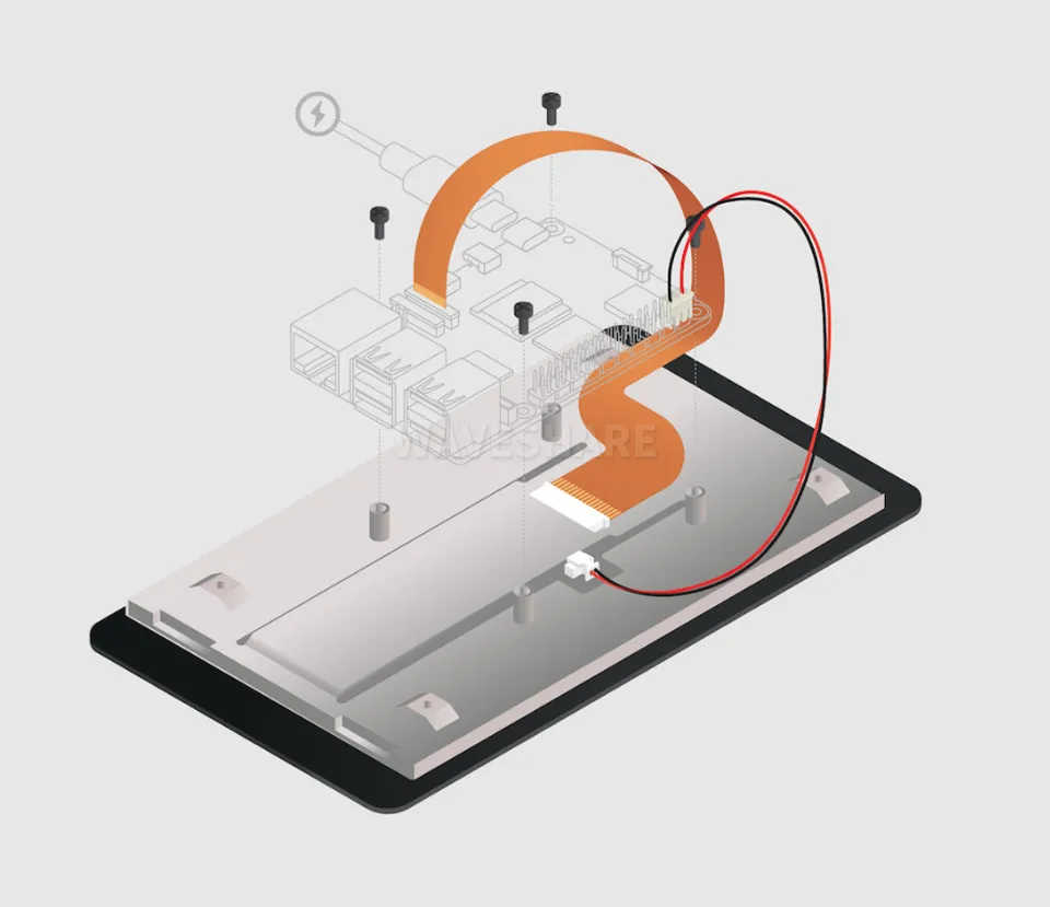 Raspberry Pi 5 with 10.1inch Raspberry Pi Touch Display 2