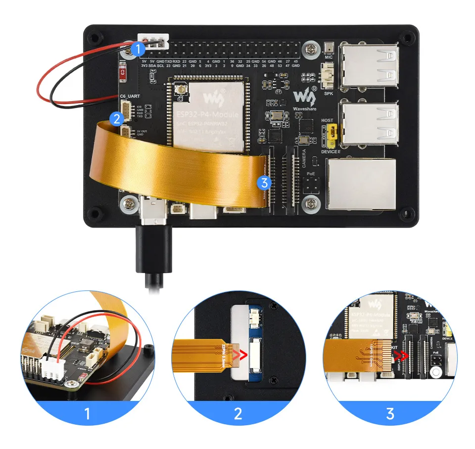 ESP32-P4 Connected to the Screen