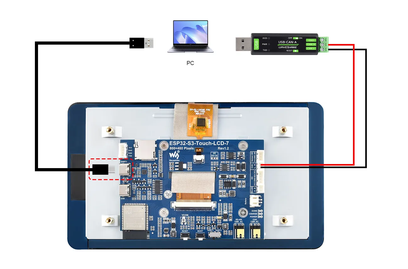 ESP32-S3-Touch-LCD-7 CAN demo 10