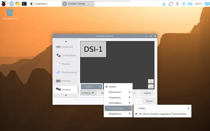 DSI Screen Touch Rotation Settings