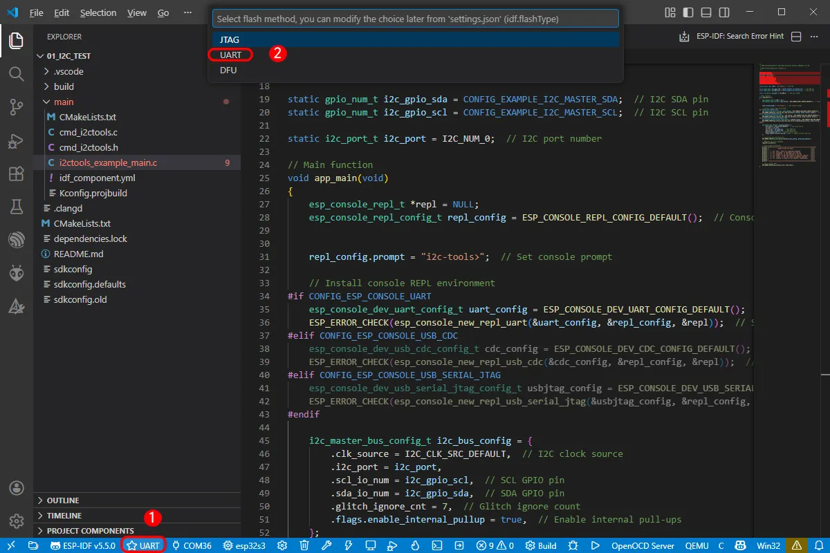 Select download method