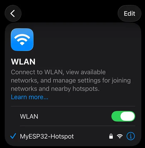 06_WIFI_AP Example Output