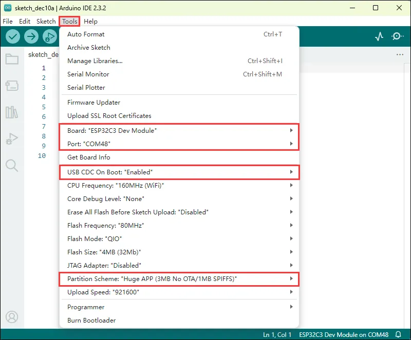 Arduino Project Settings