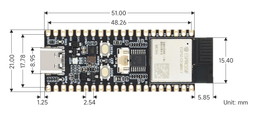 ESP32-C5-WIFI6-KIT-Pinout