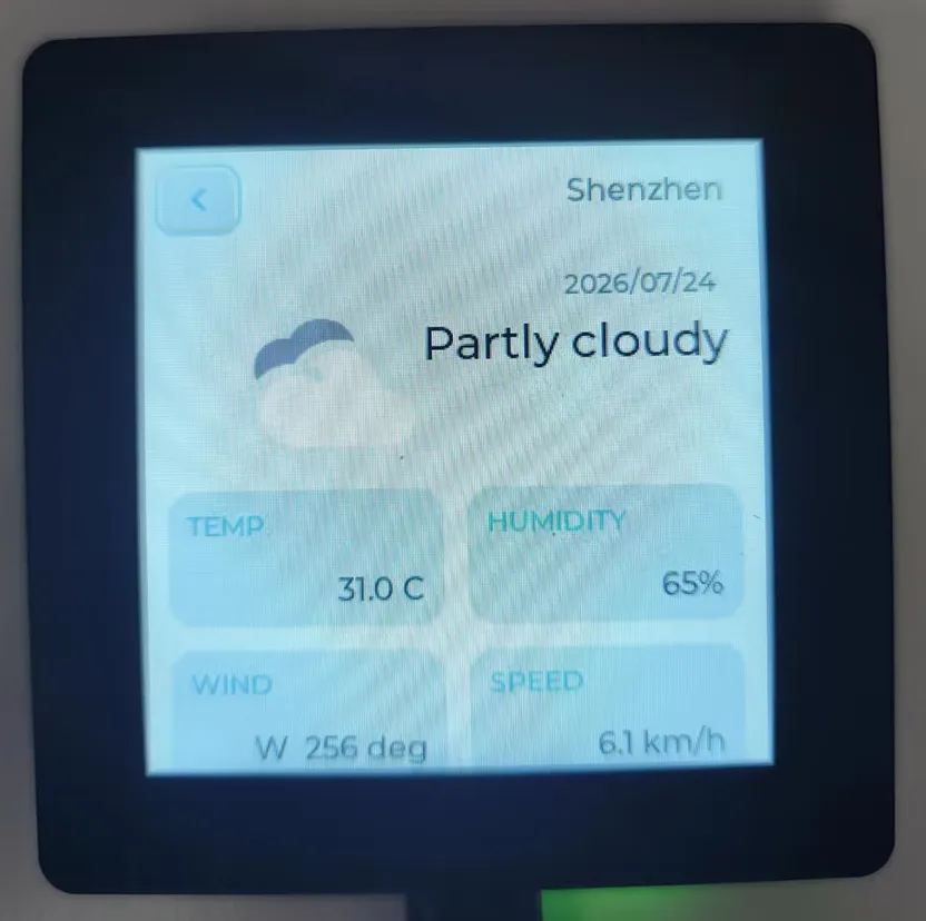 ESP32-C6-LCD-2.73 factory weather page