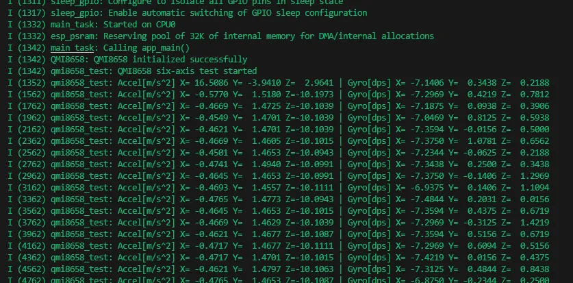 ESP32-C6-LCD-2.73 ESP-IDF QMI8658 test