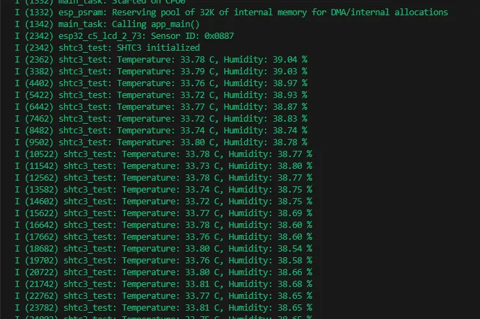 ESP32-C6-LCD-2.73 ESP-IDF SHTC3 test