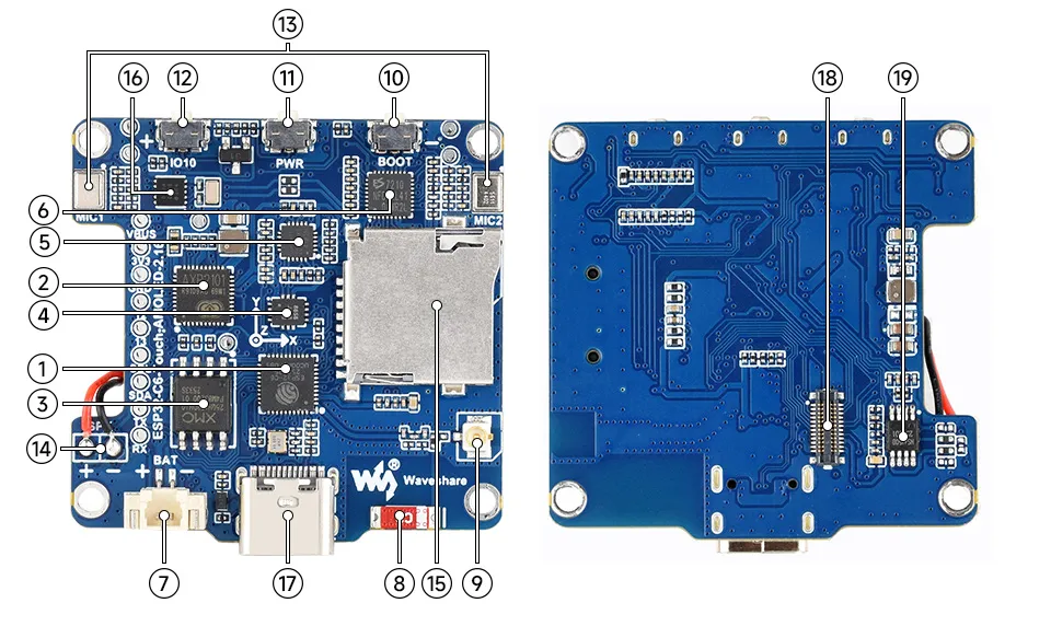 ESP32-C6-Touch-AMOLED-2.16 Resource Overview