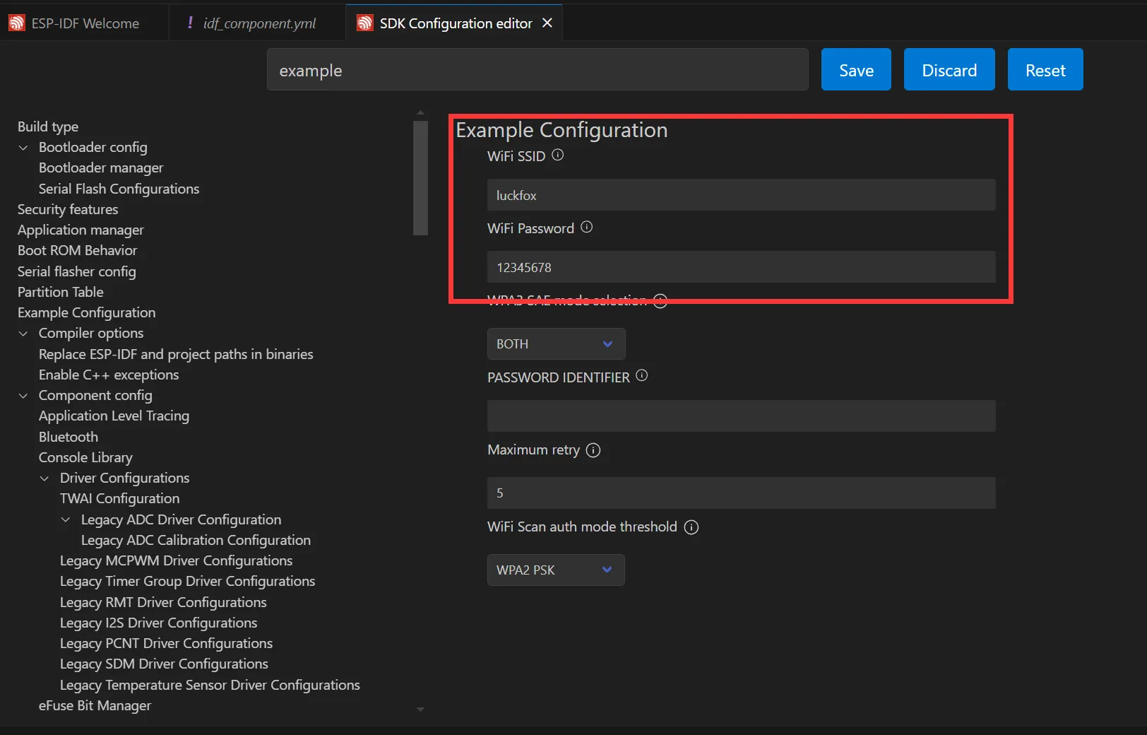 Configure Wi-Fi Information