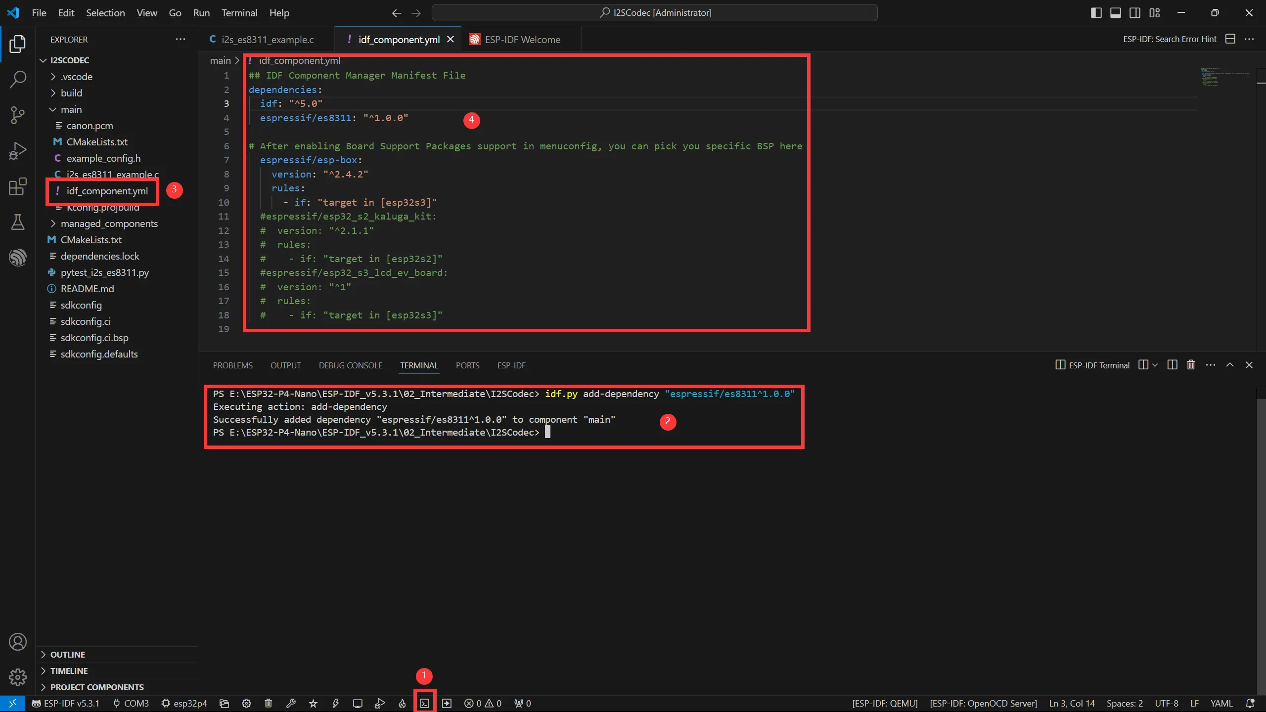 Add espressif/es8311 Component