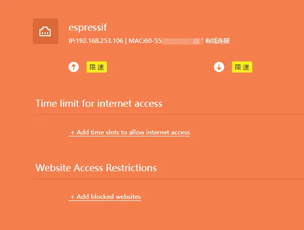 View ESP32-P4 Connection on Router Interface