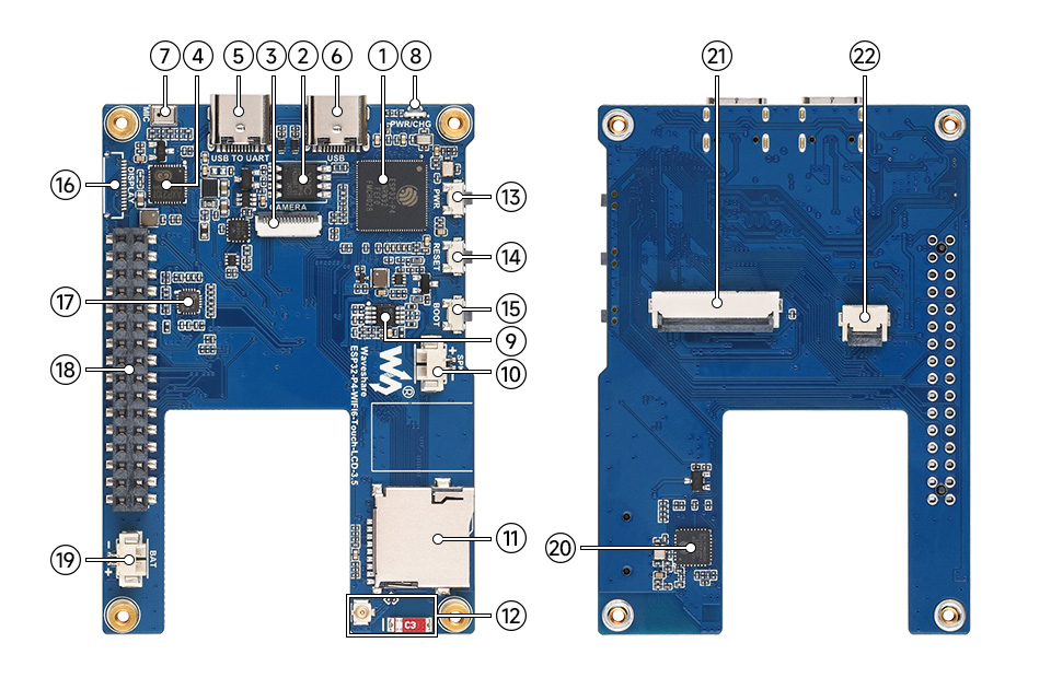 ESP32-P4-WIFI6-Touch-LCD-3.5 Hardware Description