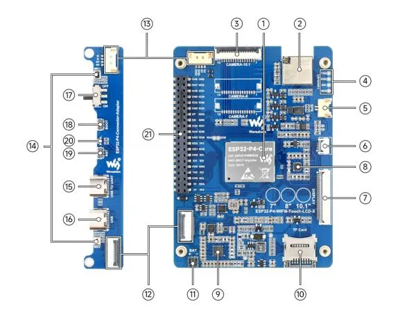 ESP32-P4-WIFI6-Touch-LCD-X Hardware Description 1