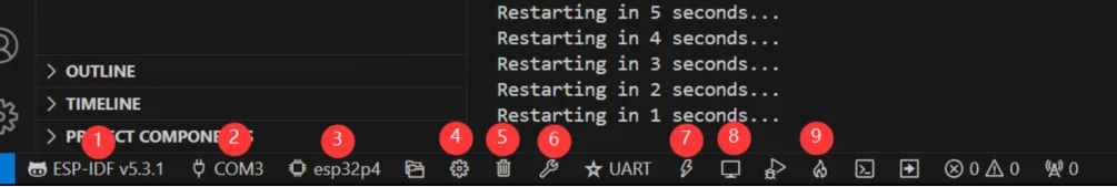 Description of VS Code User Interface Bottom Toolbar