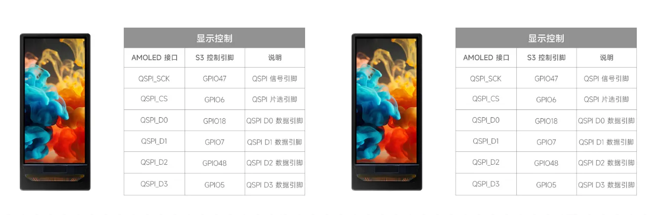 ESP32-S3-AMOLED-1.91 Interface Introduction