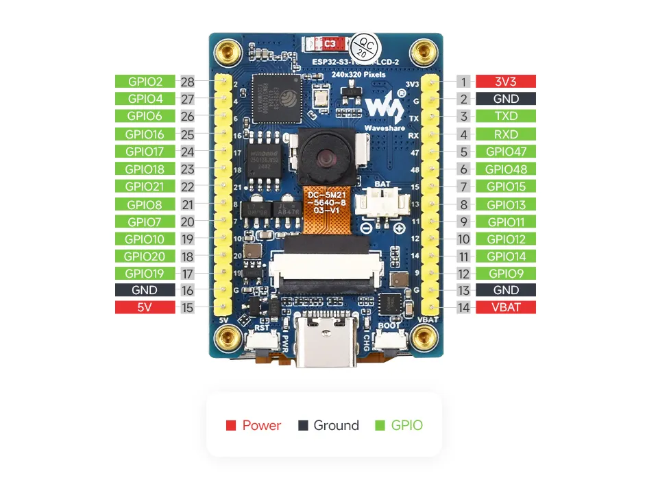 ESP32-S3-LCD-2 Interface Introduction