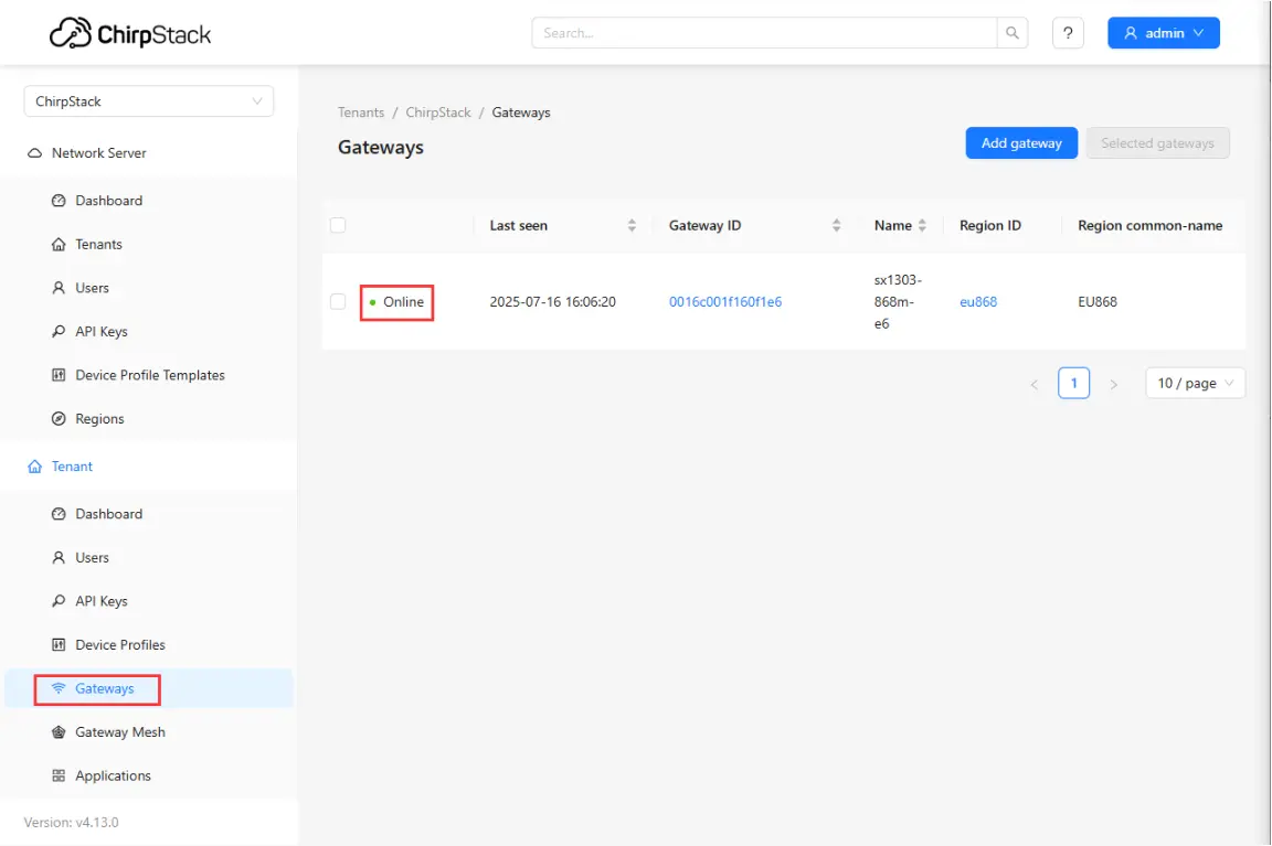 Check if Gateway is Online