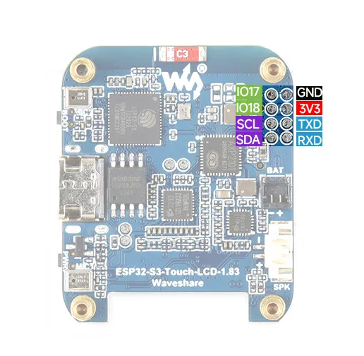 ESP32-S3-Touch-LCD-1.83 Product Dimensions