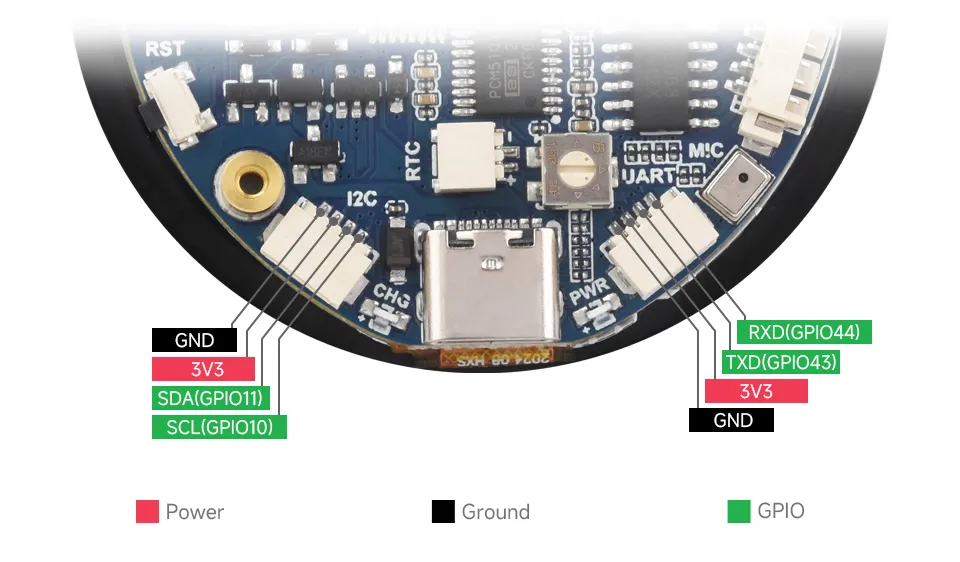 ESP32-S3-Touch-LCD-1.85 Resource Overview