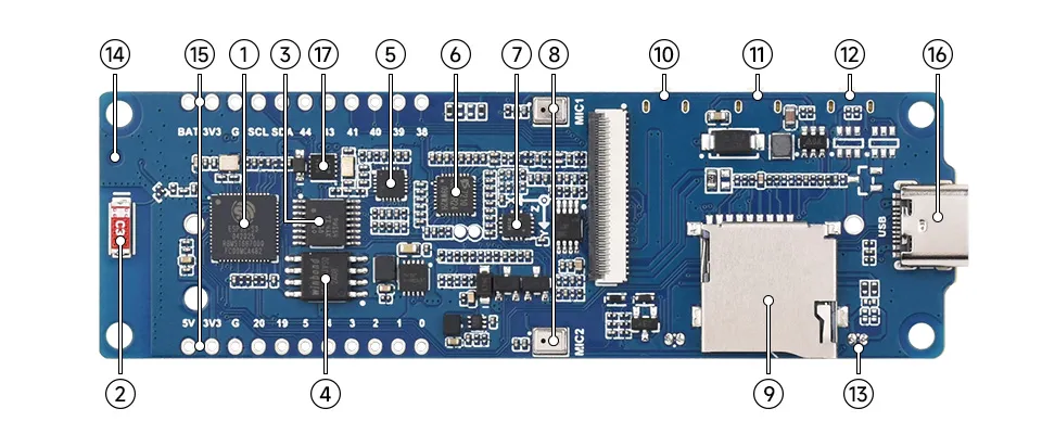 ESP32-S3-Touch-LCD-3.49 Resource Overview