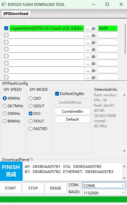 Flash firmware flashing step 3