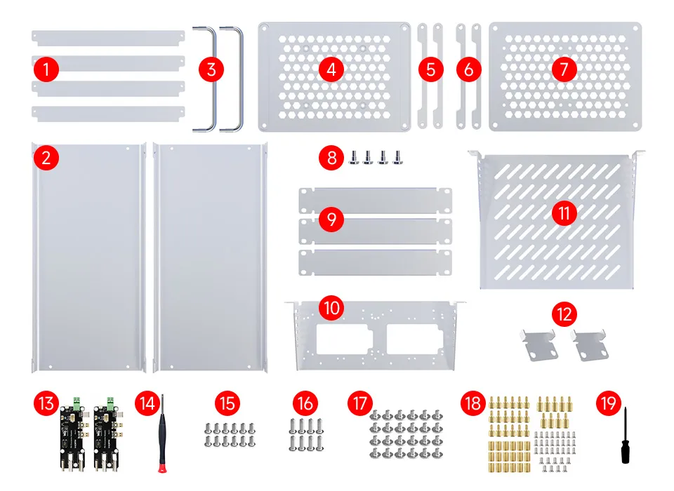 HomeRack 8U Basic Kit Accessories
