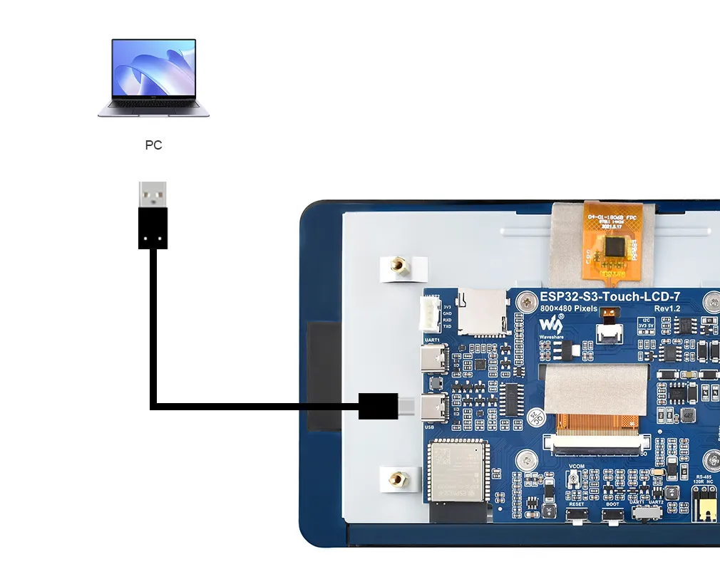 Connect ESP32-S3 board to computer