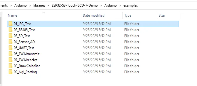 ESP32-S3-Touch-LCD-7 I2C demo 3
