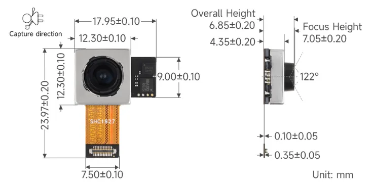 IMX563 12MP OIS Camera Module Dimensions