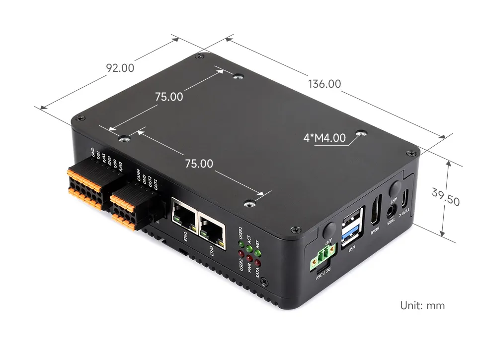 IPCBOX-CM5-A/IPCBOX-CM5-A Product Dimensions