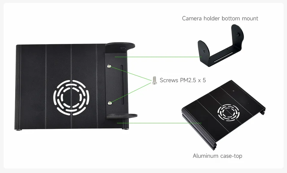 Install camera holder bottom mount