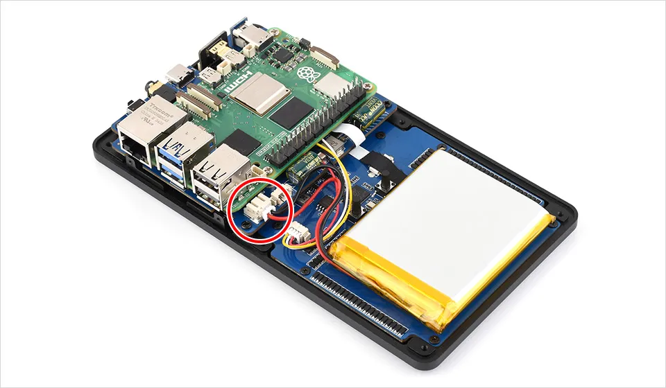 Connecting and securing the lithium battery